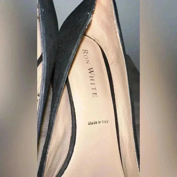 Ron White Doreen Floral Women's Block Heels, Black Suede, Size 38.5 EU,Size 8 US - Picture 7 of 11